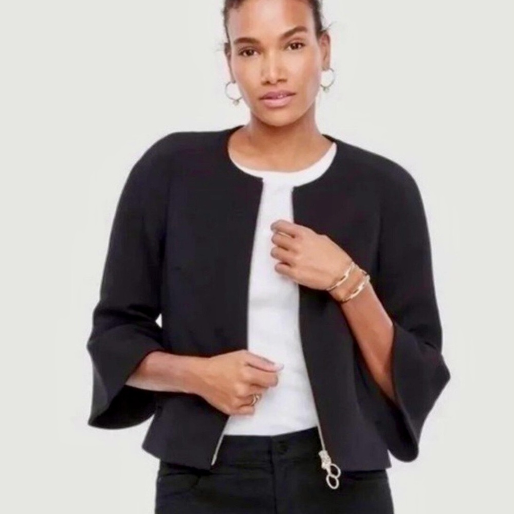 Ann Taylor Black Solid Jacket - image 2